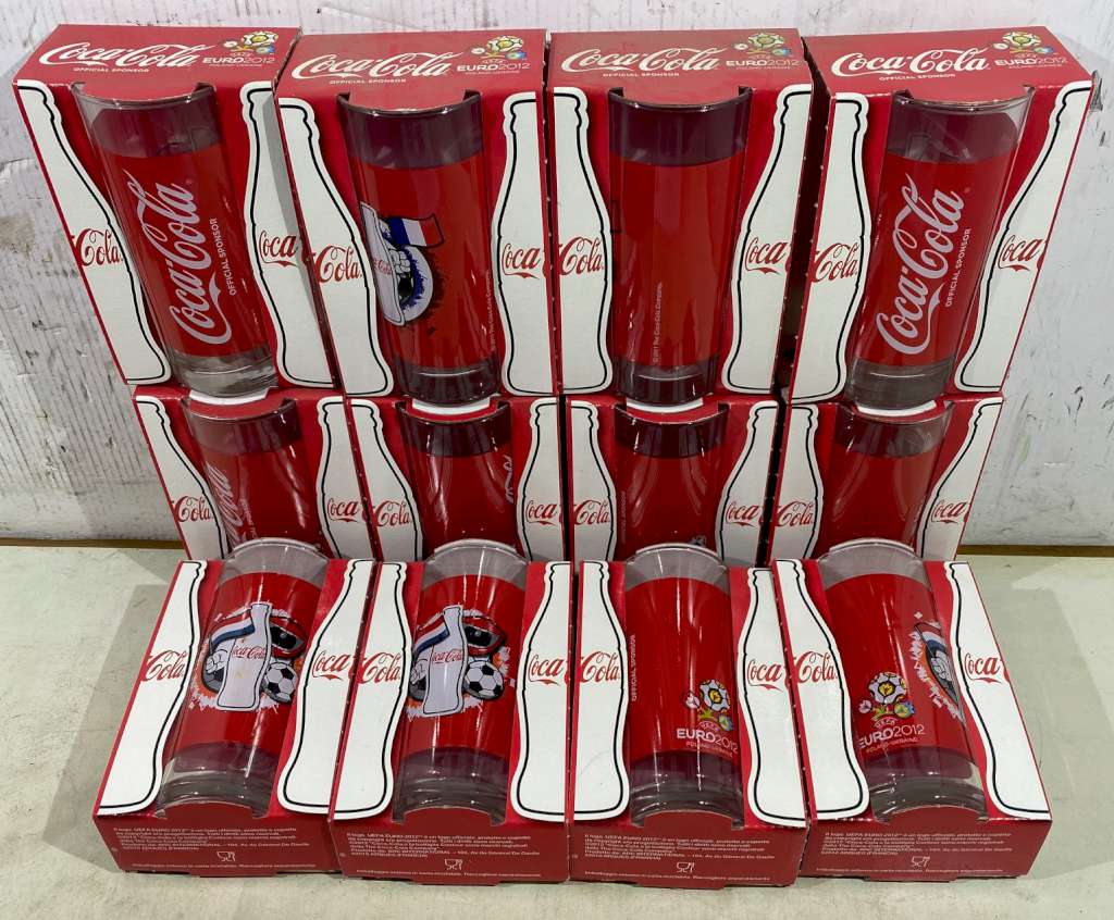 12 Cups Coca Cola Containing Collection Football UEFA