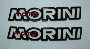 LOGO SCRITTA IN RILIEVO SERBATOIO TANK MOTO MORINI 350  3 1/2 BIANCHE